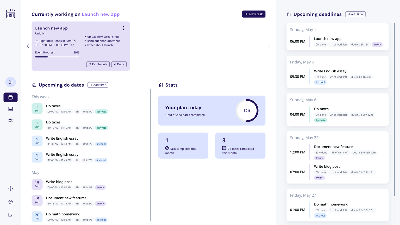 Timeliness for web dashboard shot