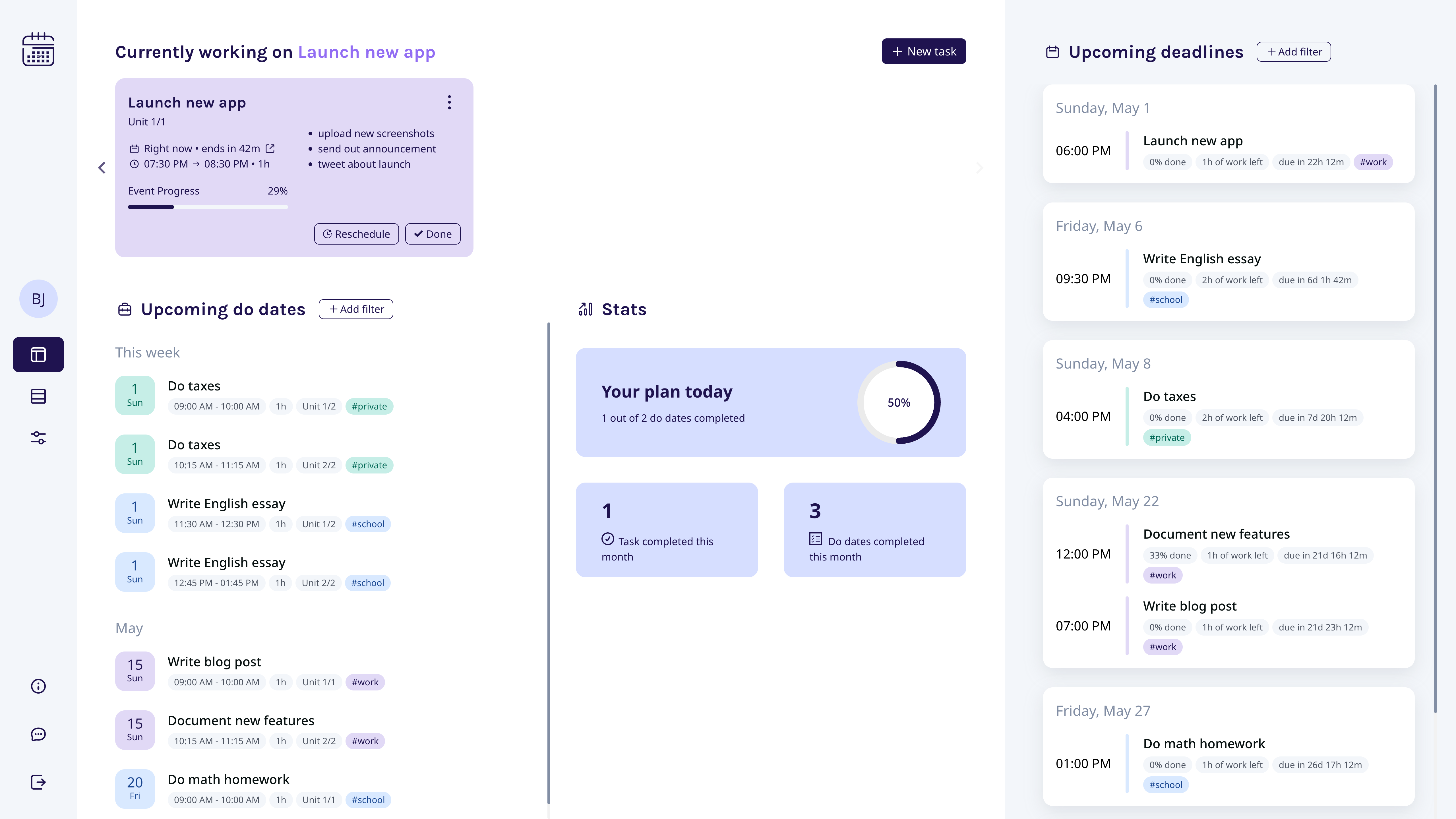 Timeliness for web dashboard shot